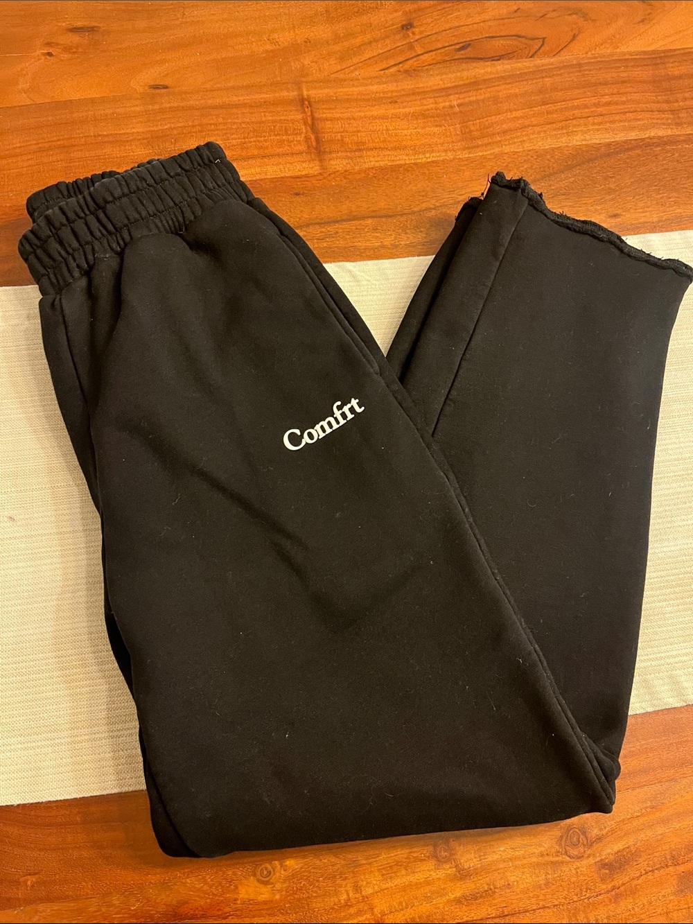 Ladies COMRT Black Jogger Sweatpants - Comfortable Everyday Wear